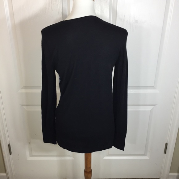 Halogen Striped Long Sleeve Scoop Neck Sweater - Picture 3 of 5